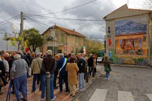 Inauguration de la fresque d'Eoures - Photo © Marseille Mairie 11&amp;12