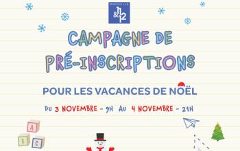 Pré-inscription ACM pour les vacances de Noël 2025